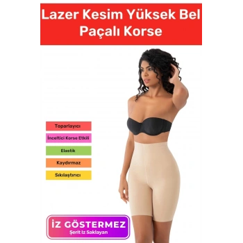 İz Göstermeyen Kadın Lazer Kesim Yüksek Bel Paçalı Korse Şık Görünüm Şəkil Verən