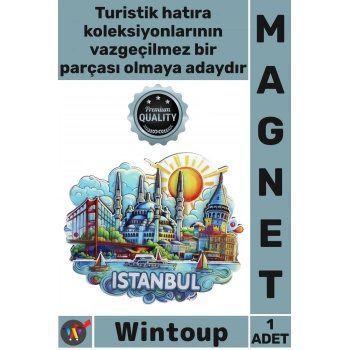 #Magnet Katmanlı Şık Şehir Silüeti Tasarım Üç Boyut Buzdolabı Hediyelik Ahşap İstanbul Temalı Magnet