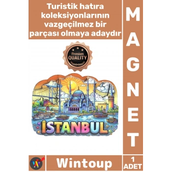 #Magnet Dekoratif Buzdolabı Hatıra Şehir Silüeti Katmanlı Hediyelik Şık Ahşap İstanbul Temalı Magnet