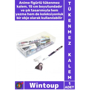 #Kalem 15 cm Koleksiyonluk Şık Tasarım Karakterli Okul Ofis Hediye Anime Figür Tükenmez Kalem