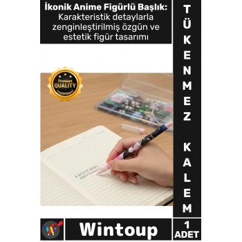 #Kalem Çocuk Koleksiyonluk Ofis Okul Hediye Ergonomik Yazı Karakter Şık Anime Figür Tükenmez Kalem
