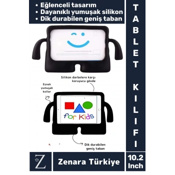Apple Ipad 7. 8. 9. Nesil Uyumlu Geniş Taban Yumuşak Tutacaklı Silikon Çocuk Tablet Kılıfı 10.2 İnç