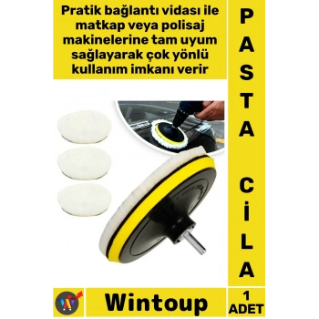 #PastaCila Premium Parlatıcı Yün Keçe Sünger Başlığı Pratik Uygulama Ekipmanı Araba Pasta Cila Seti