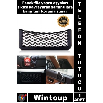 #TelefonTutucu Torpido Kapı Yanı Organizer Düzenleyici Esnek Yapışkanlı Araç İçi Telefon Tutucu File