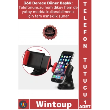 #TelefonTutucu Sürüş Güveni Navigasyon Destekli Araç İçi Torpido Cam Vakumlu Kısa Boy Telefon Tutucu