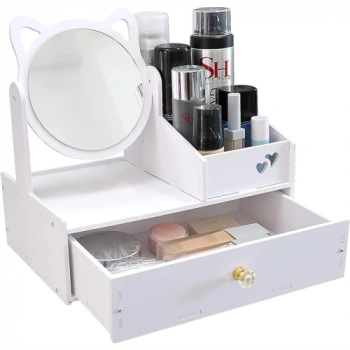 Aynalı Kozmetik Organizer Masası
