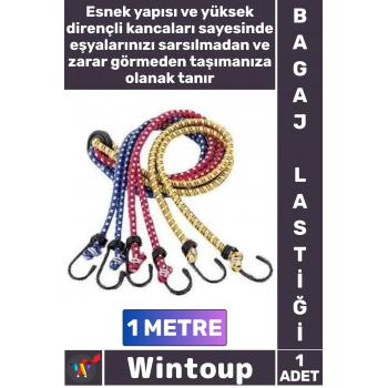 #Lastik Esnek Kancalı Oto Dayanıklı Güvenli Yük Sabitleme Aparatı Bagaj Taşıma Gergi Lastiği 1 Metre