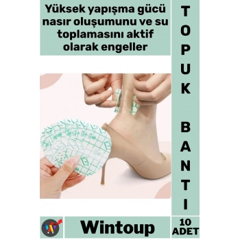 #Bant Topuk Koruyucu Nasır Engelleyici Şeffaf Elastik Şık 10 Adet Ayakkabı Vurma Önleyici Bant Seti