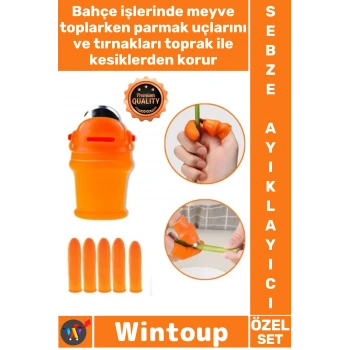 #SebzeAyıklayıcı Silikon Meyve Soyucu Bahçe Eldiven Pratik Şık Baş Parmak Sebze Ayıklayıcı Set Kadın