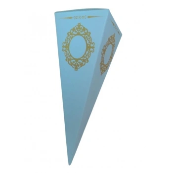 Beyaz Karton Külah Şeker,Lokum,Kına Kutusu 25 li paket
