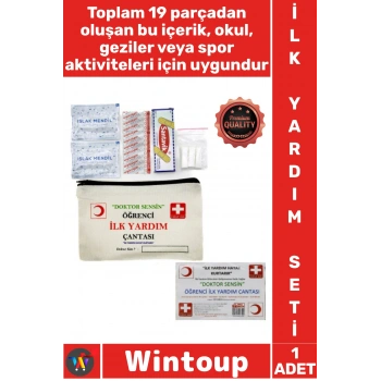 Bez Çantalı Öğrenci İlk Yardım Seti