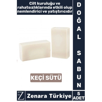 Bitkisel Organik %100 Doğal Saç Yüz Vücut El Kullanım Cilt Kuruluğuna Etkili Sabun KEÇİ SÜTÜ 5 Adet