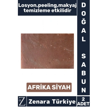 Bitkisel Organik %100 Doğal Saç Yüz Vücut El Kullanım Cilt Losyon Peeling Sabun AFRİKA SİYAH 2 Adet