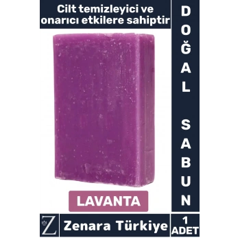 Bitkisel Organik %100 Doğal Saç Yüz Vücut El Kullanım Cilt Onarıcı Temizleyici Sabun LAVANTA