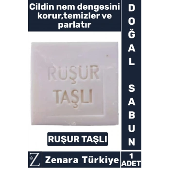Bitkisel Organik %100 Doğal Saç Yüz Vücut El Kullanım Cilt Temizleyici Parlatıcı Sabun RUŞUR TAŞLI