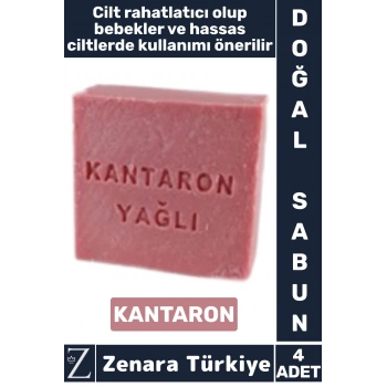 Bitkisel Organik Doğal Saç Yüz Vücut El Kullanım Bebek Hassas Ciltlerde Etkili Sabun KANTARON 4 Adet