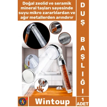 #DuşBaşlığı Zeolid Seramik Mineral Doğal Taş Cilt Boncuklu Su Tasarruflu Kireç Önleyici Duş Başlığı