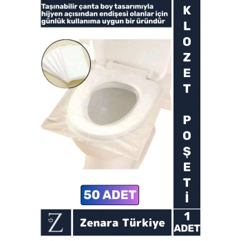 Çanta Boy AVM Tuvalet Günlük Tek Kullanımlık Hijyenik Tam Kaplama Klozet Kapak Poşeti 50 Adet