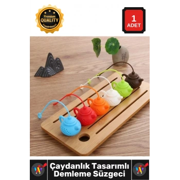 #Süzgeç Silikon Bitki Çayı Demleyici Isıya Dayanıklı Süzgeç Çaydanlık Tasarımlı Çay Demleme Süzgeci