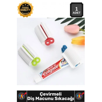 #DişMacunu Pratik Ekonomik Banyo Aksesuarı Tasarruf Kolay Aparat Çevirmeli Diş Macun Sıkacağı 1 Adet