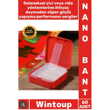 #Bant Şeffaf Nano PU Jel Süper Güçlü Yıkanabilir Pratik Sabitleyici Çift Taraflı Bant Seti 60 Parça