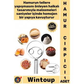 #Çırpıcı Mutfak Ekmek Pizza Hamur Karıştırıcı Profesyonel Paslanmaz Çelik Danimarka Hamur Çırpıcı
