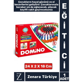 Çocuk Eğitici El Göz Koordinasyonu Zeka Üretkenlik Hayal Kurma El Becerisi Eğlenceli 100lü DOMİNO