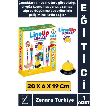 Çocuk Eğitici Görsel Algı Geometri Renk Bilgisi Öğrenim Eğlenceli Zilli İpe Çubuğa Boncuk Dizme Oyun
