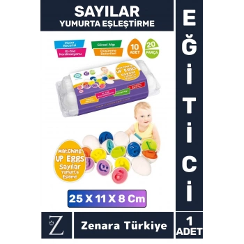 Çocuk Eğitici Motor Beceri Düşünme Görsel Algı Zeka Gelişimi Eğlenceli SAYILAR 10lu YUMURTA EŞLEME