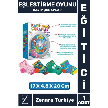 Çocuk Eğitici Zeka El Göz Koordinasyonu Dikkat Geliştirici Eğlenceli Eşleştirme Oyunu-KAYIP ÇORAPLAR