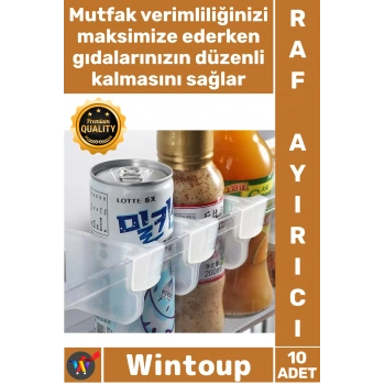 #RafAyırıcı Mutfak Kiler Düzenleyici Dolap İçi Organizer Çok Amaçlı Buzdolabı Raf Ayırıcı 10 Adet
