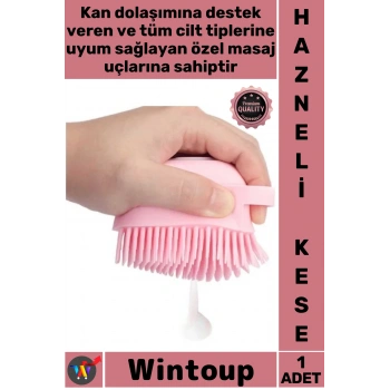 #Kese Yumuşak Silikon Masaj Etkili Banyo Duş Jeli Şampuan Pratik Çok Amaçlı Hazneli Fırça Kese
