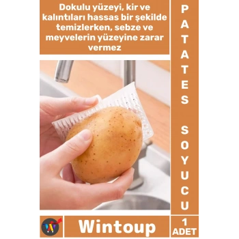 #Fırça Pratik Şeffaf Kompakt Hijyenik Çok Amaçlı Sebze Meyve Temizleme Patates Soyma Fırçası