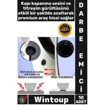 #DarbeEmici Silikon Ses Kesici Koruyucu Oto Kapı Bagaj Tampon Araba Kapısı Darbe Emici Pad Set 10lu