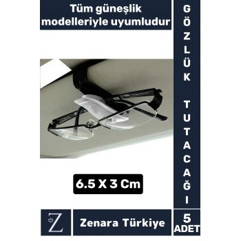 Dayanıklı Araç İçi Tüm Güneşlikler Hasar Önleyici Kart Ehliyet Ruhsat Gözlük Tutacağı Klips 5 Adet