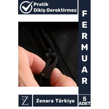 Dayanıklı Dikiş Kurulum Gerektirmez Ayakkabı Çanta Valiz Mont Pratik Fermuar Sürgüsü Başlığı 5 Adet