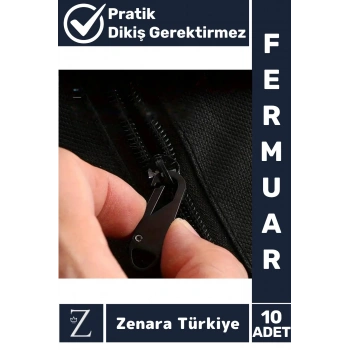 Dayanıklı Dikiş Kurulum Gerektirmez Ayakkabı Çanta Valiz Mont Pratik Fermuar Sürgüsü Başlığı 10 Adet