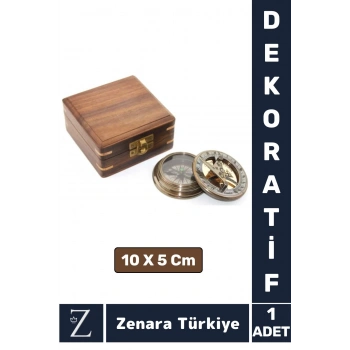 Dekoratif Erkek Arkadaş Sevgili Özel Denizci Temalı Koleksiyon Hediye PİRİNÇ Ahşap Kutu PUSULA