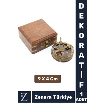 Dekoratif Erkek Arkadaş Sevgili Özel Ev Ofis Moda Denizci Koleksiyon Hediye PİRİNÇ Ahşap Kutu PUSULA