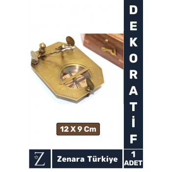 Dekoratif Koleksiyon Erkek Arkadaş Sevgililer Günü Koleksiyon Hediye PİRİNÇ Ahşap Kutu PUSULA