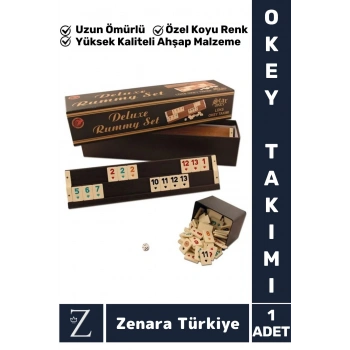 Deluxe Aile Ev Arkadaş Kahve Cafe Oyun Dayanıklı Kaymaz Tasarım Silinebilir 101 OKEY TAKIMI