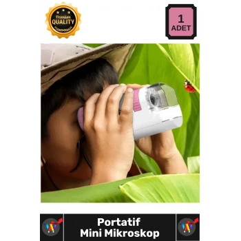 #Mikroskop Çocuk Eğlenceli Gözlem Profesyonel Yüksek Çözünürlük Optik Mercek Portatif Mini Mikroskop