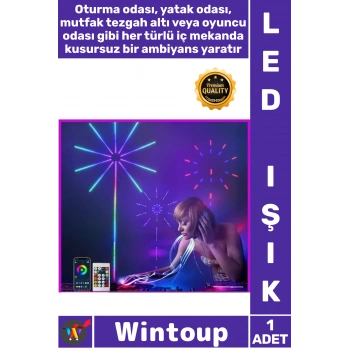 #Led RGB Renkli Dekoratif Ambiyans Aydınlatma Akıllı Ev Modüler Uzaktan Kumandalı Led Işık Şeridi