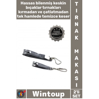#TırnakMakası Paslanmaz Çelik Keskin Manikür Pedikür Hijyenik Kişisel Bakım Tırnak Makası Seti 2li