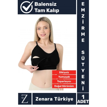 Doğal Görünüm Toparlayıcı Pamuklu Balensiz Dikişsiz Hamile Lohusa Tam Kalıp Konforlu Emzirme Sütyeni