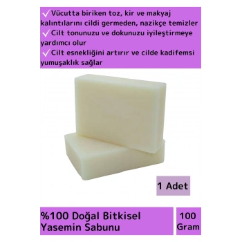 Doğal Güzel Kokulu Yasemin Sabunu Özel Üretim Tüm Cilt Tipleri İçin Uygun 1 Adet 100gr