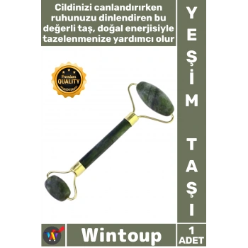 #DoğalTaş Doğal Şifalı Cilt Bakım Masaj Aleti Orijinal Kristal Terapi Etkili Hakiki Yeşil Yeşim Taşı