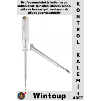 #KontrolKalemi Profesyonel Dayanıklı Tadilat Voltaj Test Ölçüm Cihazı Düz Uçlu Kontrol Kalemi 190 Mm