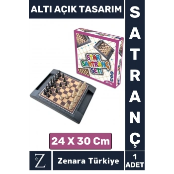 Eğitici Aile Ev Arkadaş Kamp Piknik Zeka Strateji Beceri Geliştirici ALTI AÇIK KUTULU SATRANÇ