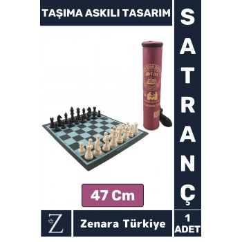 Eğitici Aile Ev Arkadaş Kamp Piknik Zeka Strateji Beceri Geliştirici TAŞIMA ASKILI BÜYÜK BOY SATRANÇ